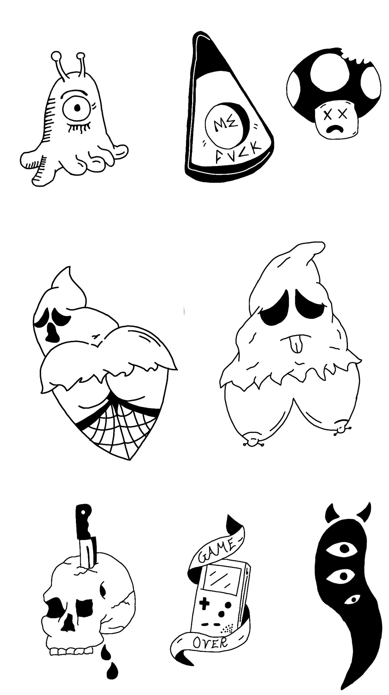 Flash Tattoo Sheet #14 by BleachedTongue on DeviantArt