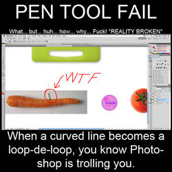 Photoshop Pen Tool fail demotivational
