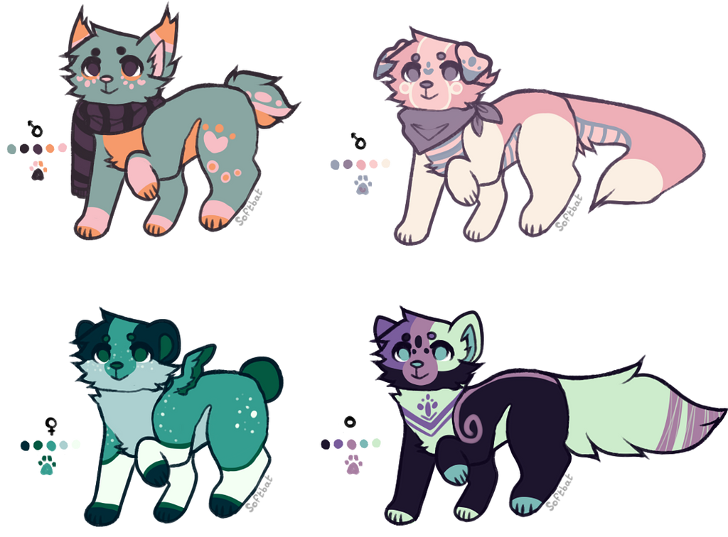 Palette Cat Adopts || Batch #1 || 2/4 Open!! by SpaceAsylum