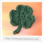 One Piece Crochet Shamrock by WireMySoul