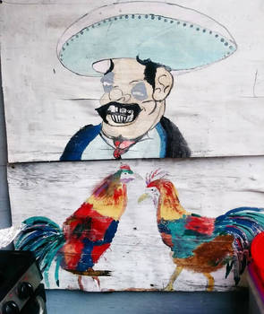 my Father's painting - papa Cosmos