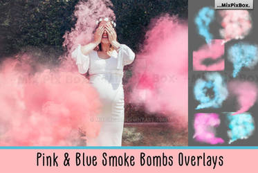 Pink and smoke bombs photo overlays