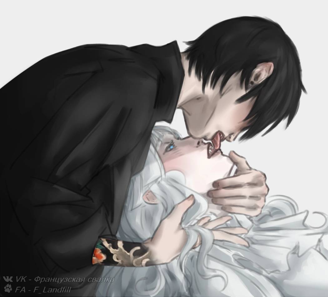 Kissing Anime couple by fadelesswolf on DeviantArt