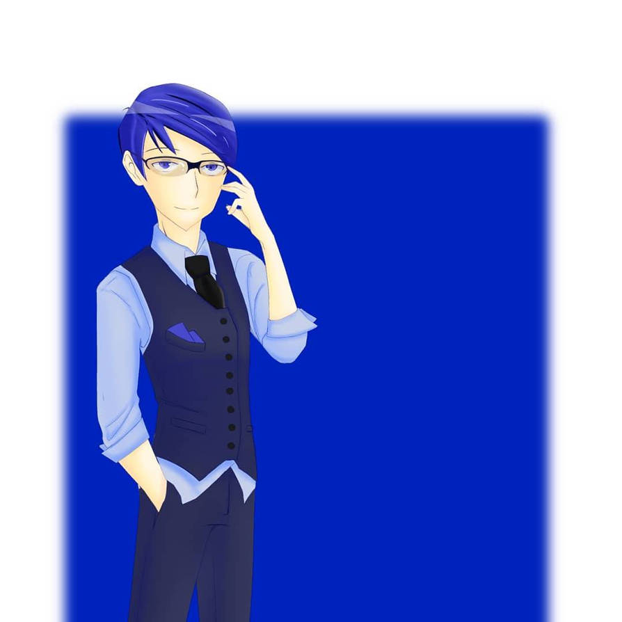 the blue color personification by Lberesu on DeviantArt