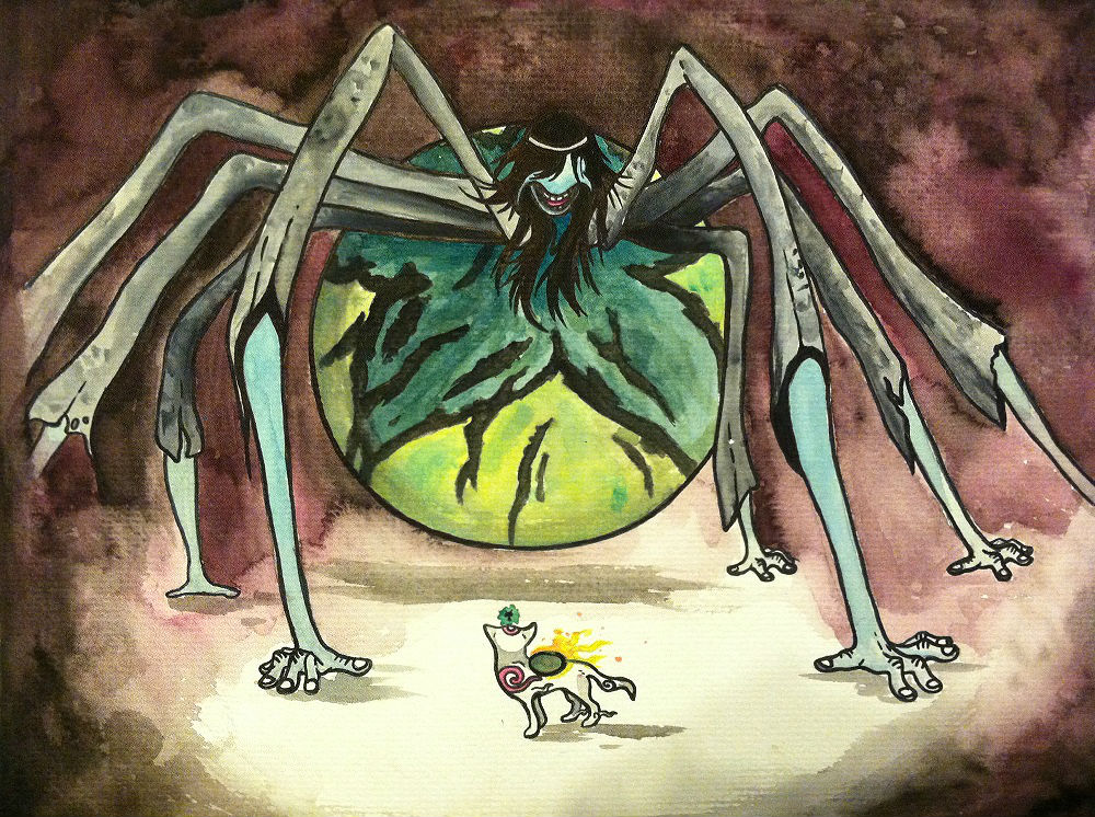 Okami fan art: Spider Queen