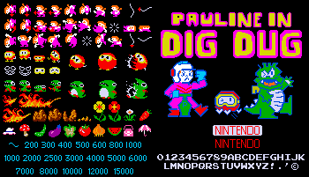 DK Pauline in Dig Dug (ROM Hack) by JeovanyNetwork1992 on DeviantArt