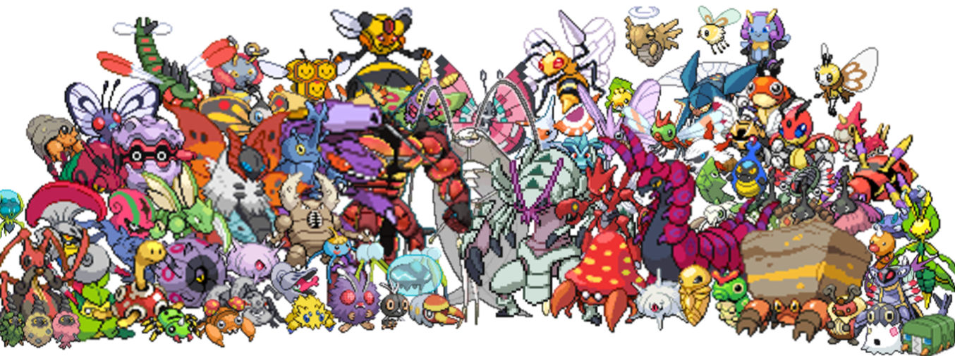 Bug Type Pokemon (Gen 1-7) by Multimariofan123 on DeviantArt