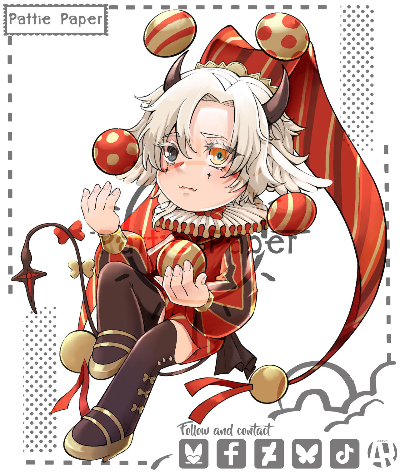 Commission preview: Chibi character by PattiePaper on DeviantArt