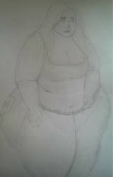 Big fat girl sketch