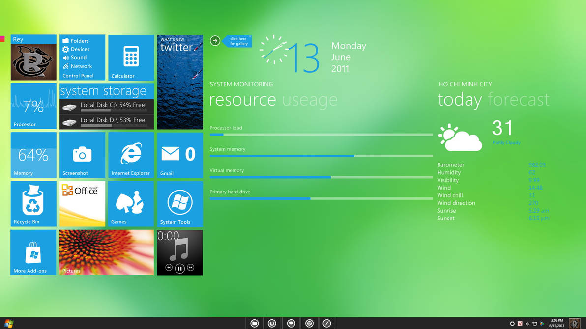 Metro Taskbar My Windows Metro desktop by Reydragon on DeviantArt