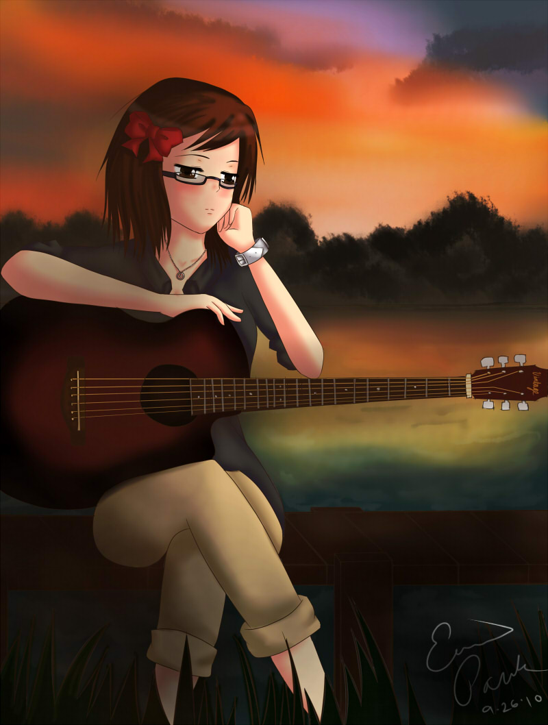 Anime Guitar Girl by koreanGartist1234 on DeviantArt