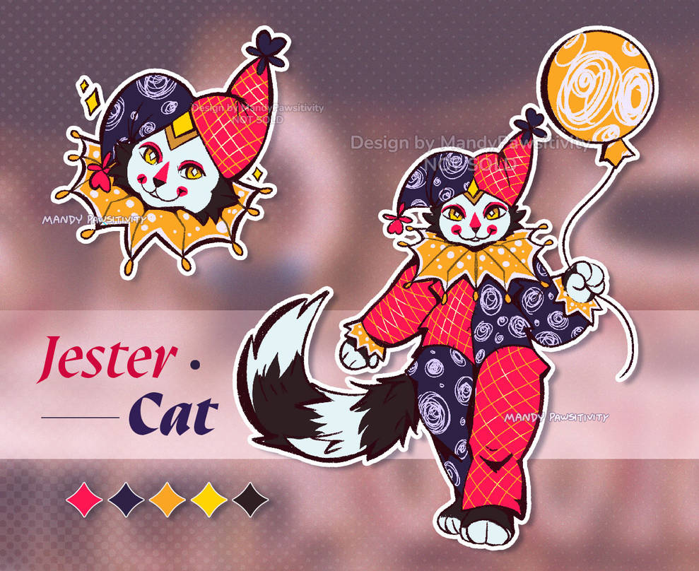 Jester Earrior Jester Cat adoptable - OPEN by mandypawsitivity on DeviantArt