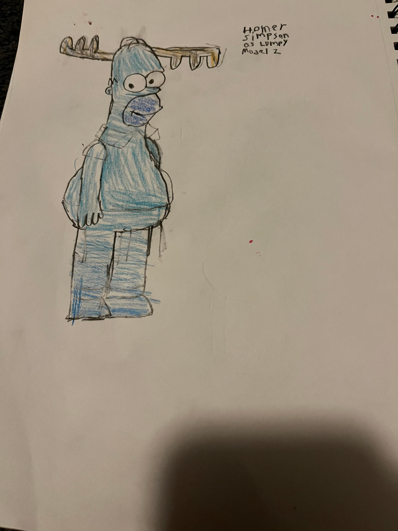 Homer Simpson as Lumpy (Model 2) by SavageDannyArts on DeviantArt