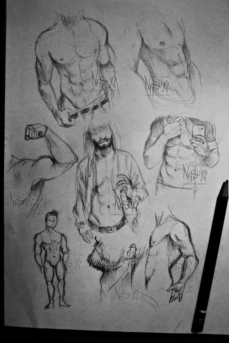 doodles practice - male body