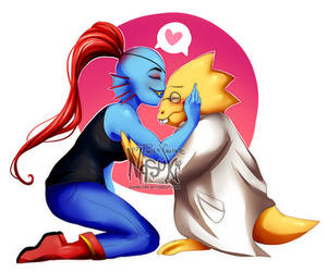 Undyne x Alphys by Nasuki100