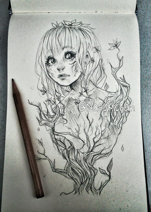 Plant girl sketch