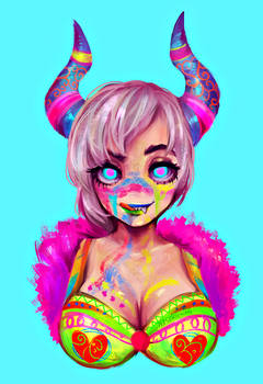 Colorful demon