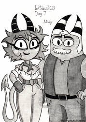 Inktober2023 - Day 7: Millie's Mom and Dad by Dambusta-Animations