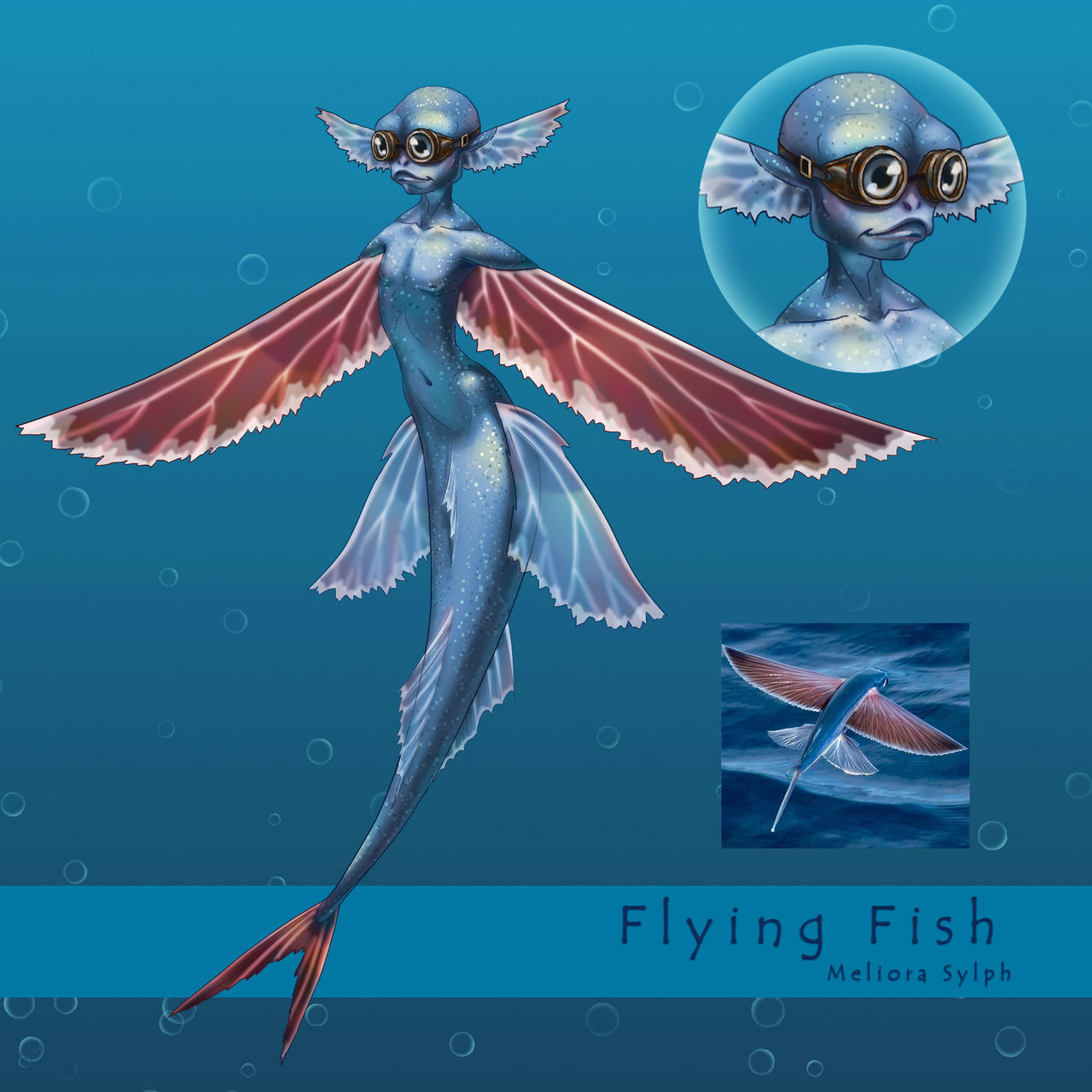Flying Fish - Mermay 2020 by MelioraSylph on DeviantArt