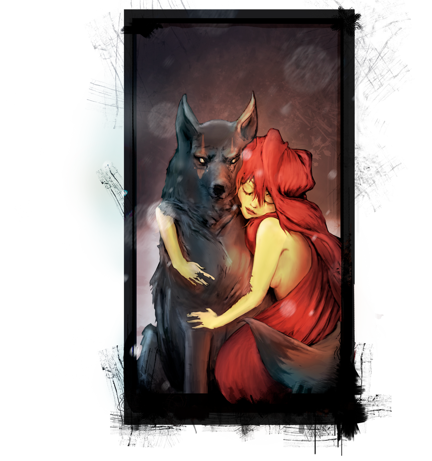 Wolf and Fire (Red riding hood) by Jmc117