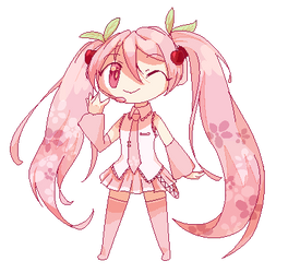 Sakura Miku pixel