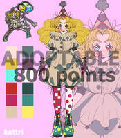 [OPEN] Adoptable FIX 800 points {Sweet Clown} by kattr1