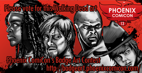 The Walking Dead Badge Art submission for PCC'13