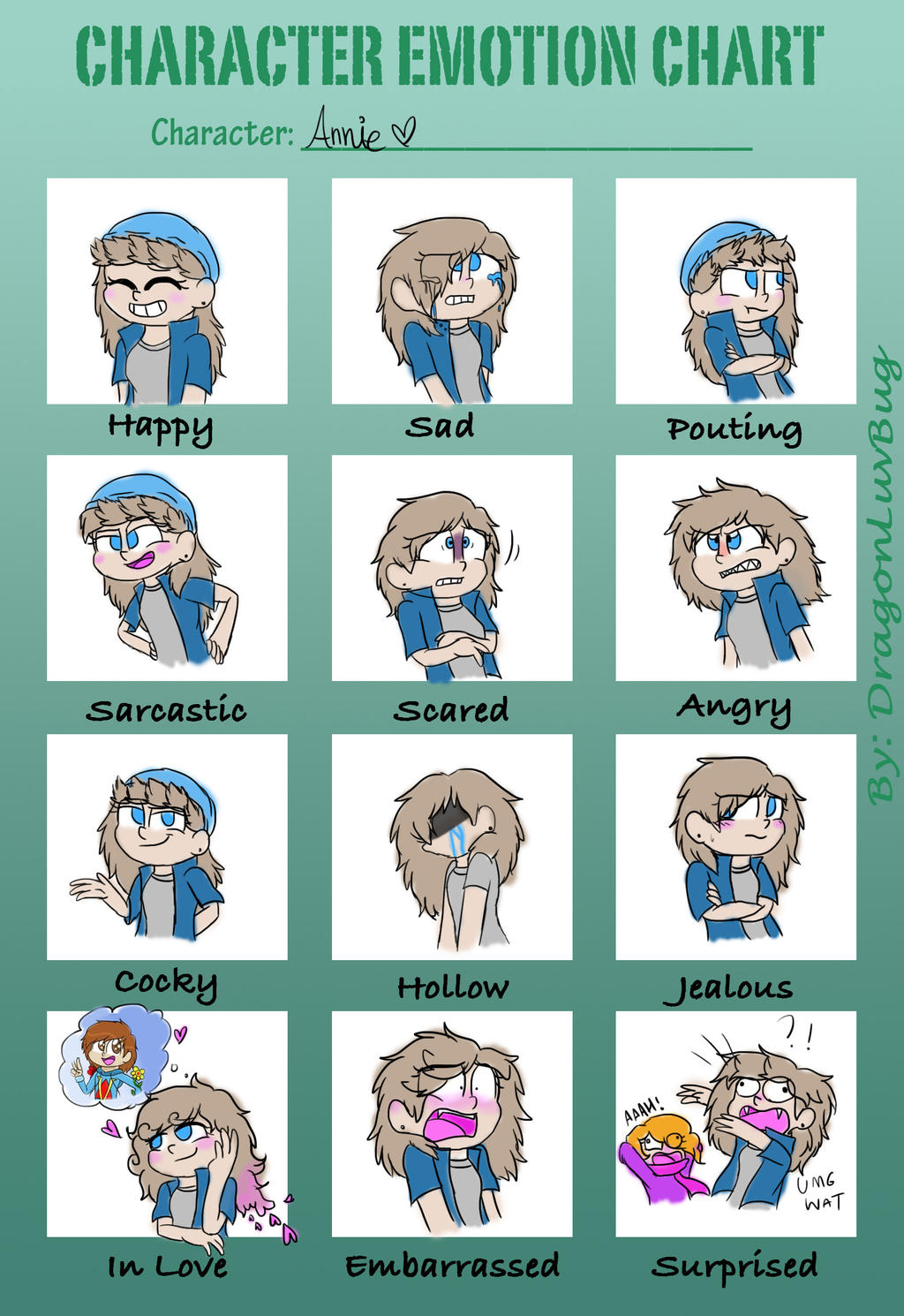 Character Emotion Chart by TheVenturianGirl on DeviantArt