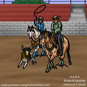 Kasey-HARA SVR Team Roping with Haiwood