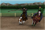 Fisher and Arty - TLEC Team Roping by painted-cowgirl