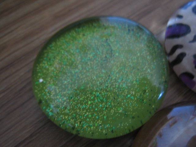 Nail Polish Charm- Green Glitter