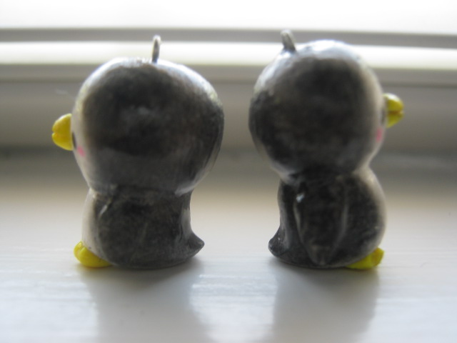 Polymer Clay Penguins- Side View