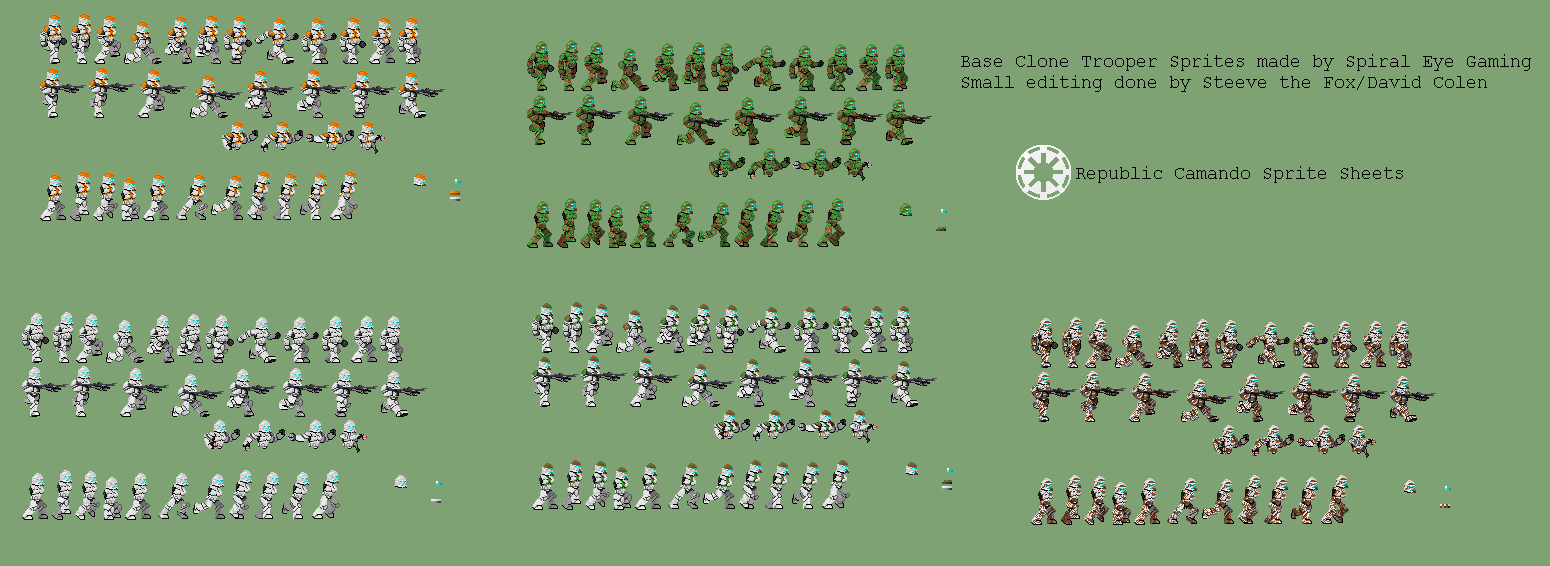 Republic Camando Sprite Sheets by Steeve-the-Fox on DeviantArt