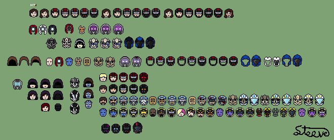 Mass Effect Character Head Icons