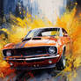 Shelby Super Car Painted Style Splas Art | Metal