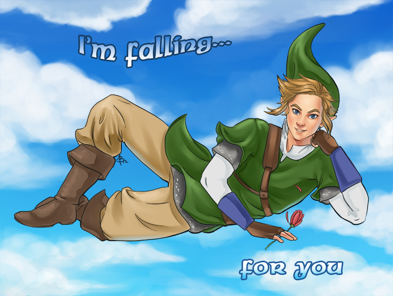 Link is falling