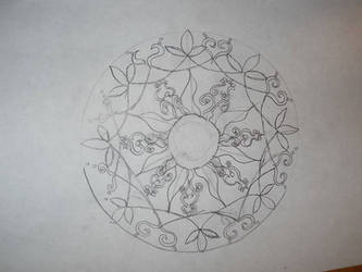 Original sketch for Tangled Tutu Plate