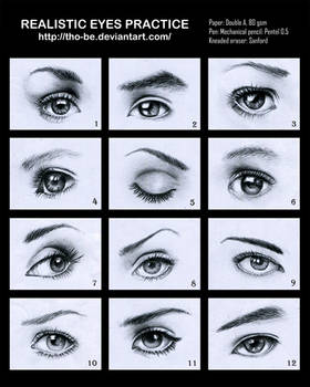 Realistic eyes practice