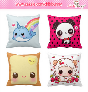 Kawaii American Mojo square pillows