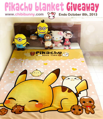 Cute Pikachu blanket giveaway