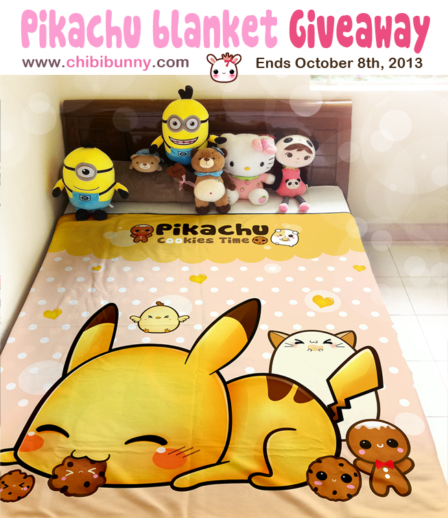 Cute Pikachu blanket giveaway