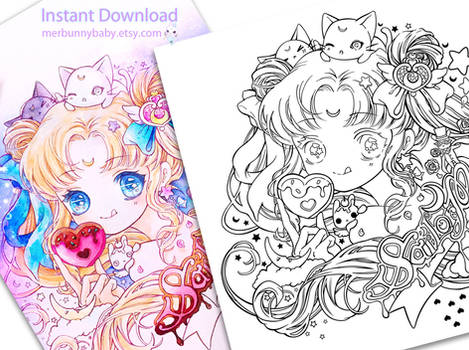 Sailor moon coloring page