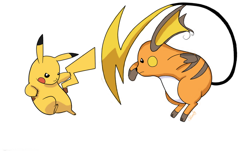 Pikachu and Raichu