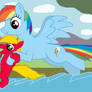 Rainbow Dash x Sunbeam: Water fun