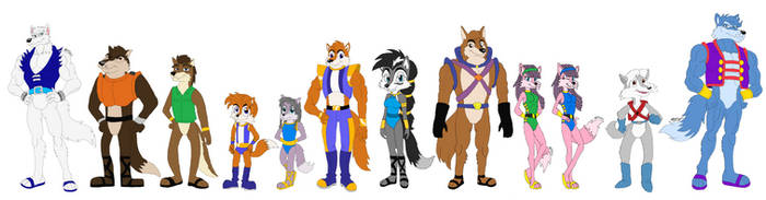 Sonic the Hedgehog Characters: Wolf Pack by DarthGoldstar710