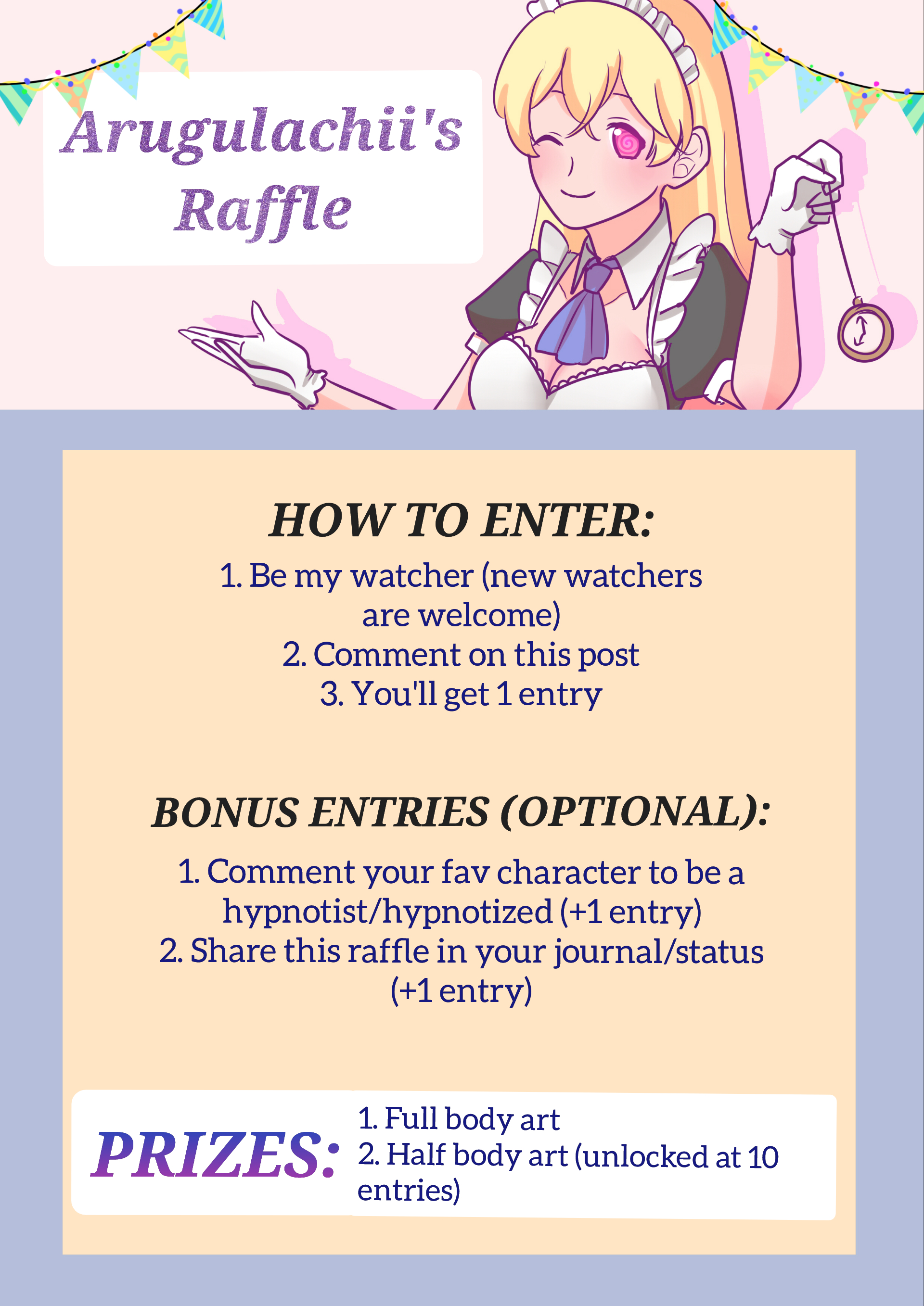 CLOSED: Art Raffle! by Arugulachii on DeviantArt