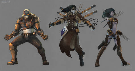 Steam-punk 'influenced' fantasy characters