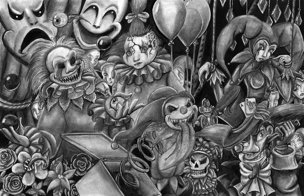 Coulrophobia (Black and White)