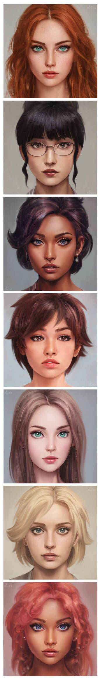 Equestria Girls Characters Realistic Portraits