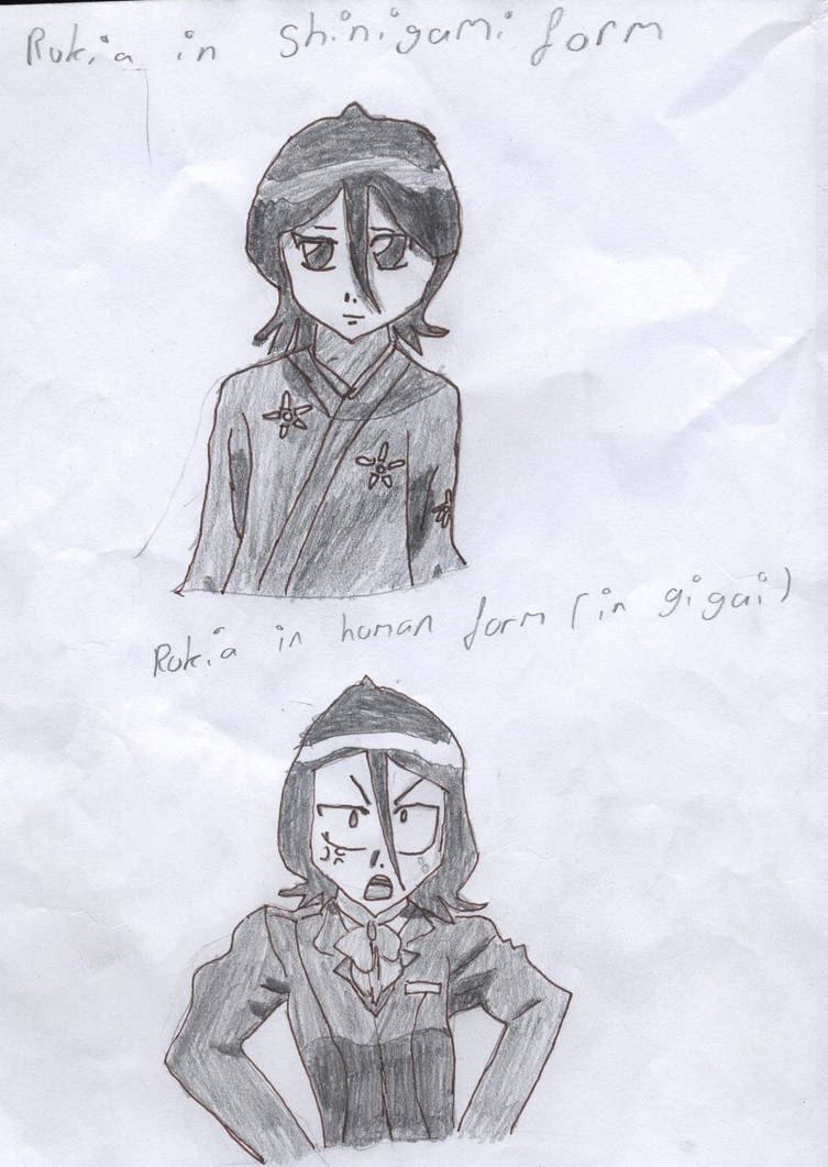 Rukia Shinigami and Human Form by channyfan01 on DeviantArt